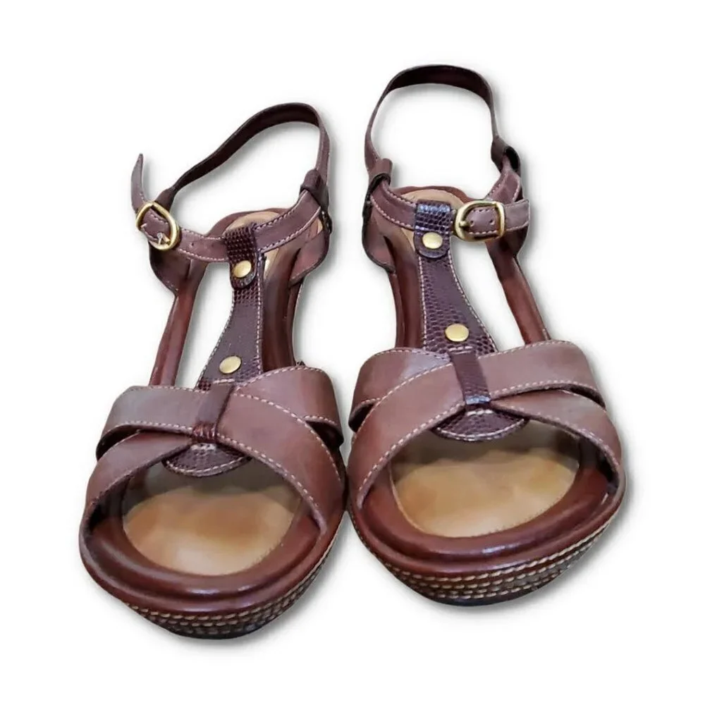 🏆282 Nurture Wedge Sling Back sandals